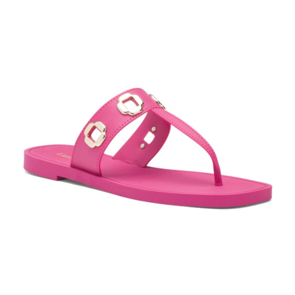 Larroude Milan S Jelly Sandals Pink Thong Slides Made in Brazil Size 4/5 - Picture 10 of 10